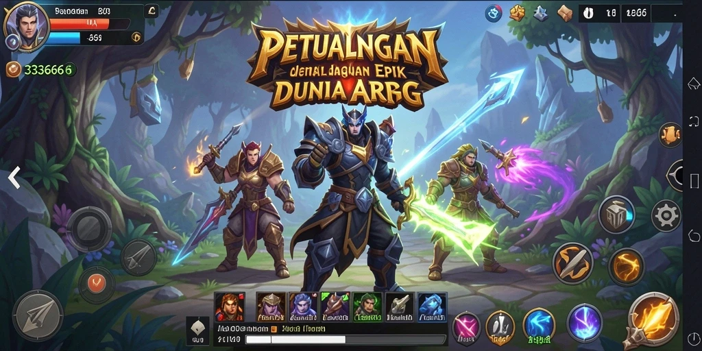 Gameplay dinamis dalam petualangan ARPG yang mendebarkan.