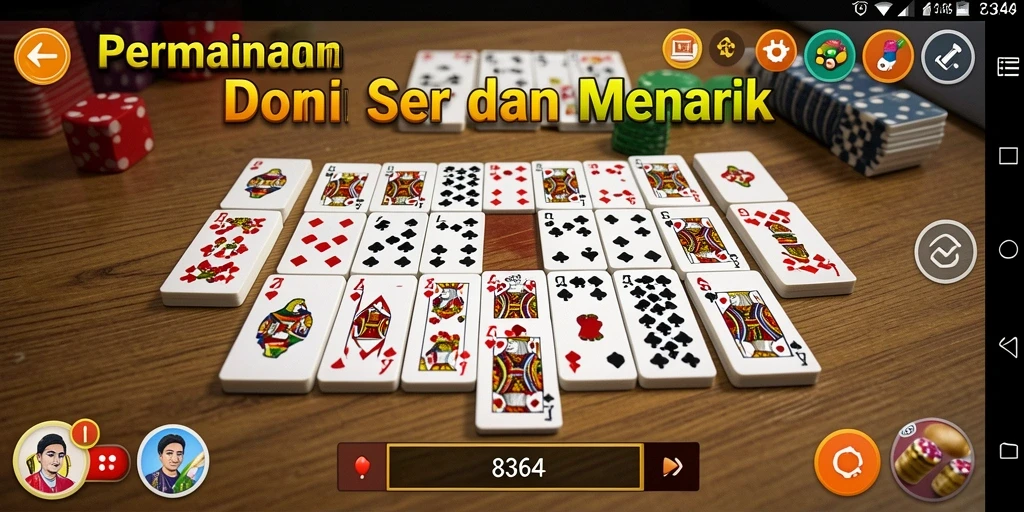 Tampilan gameplay seru dalam 8364 yang menampilkan aksi Domino.