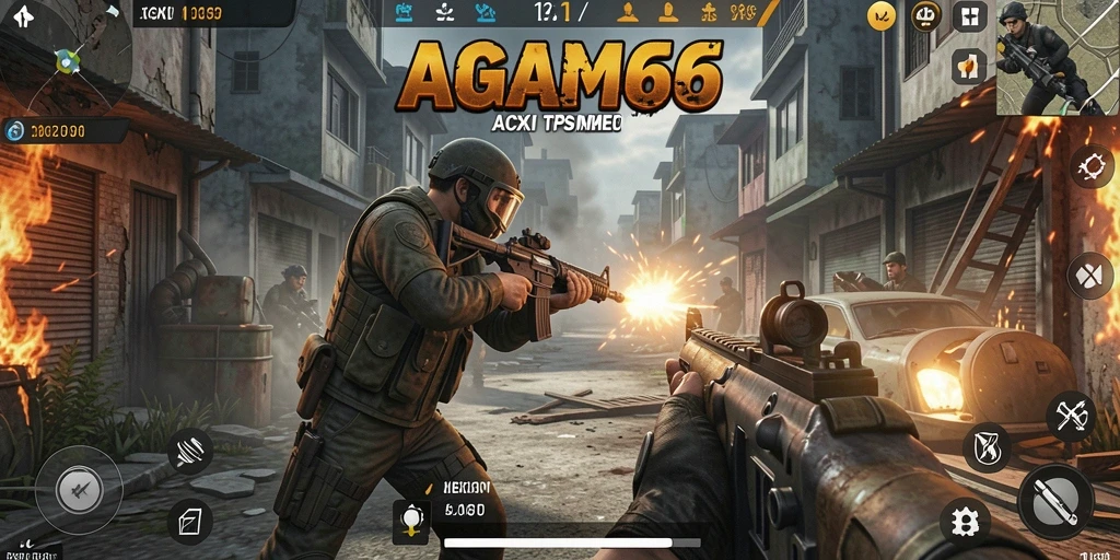 Tampilan gameplay intens di AGAM66 dengan aksi TPS yang mendebarkan.