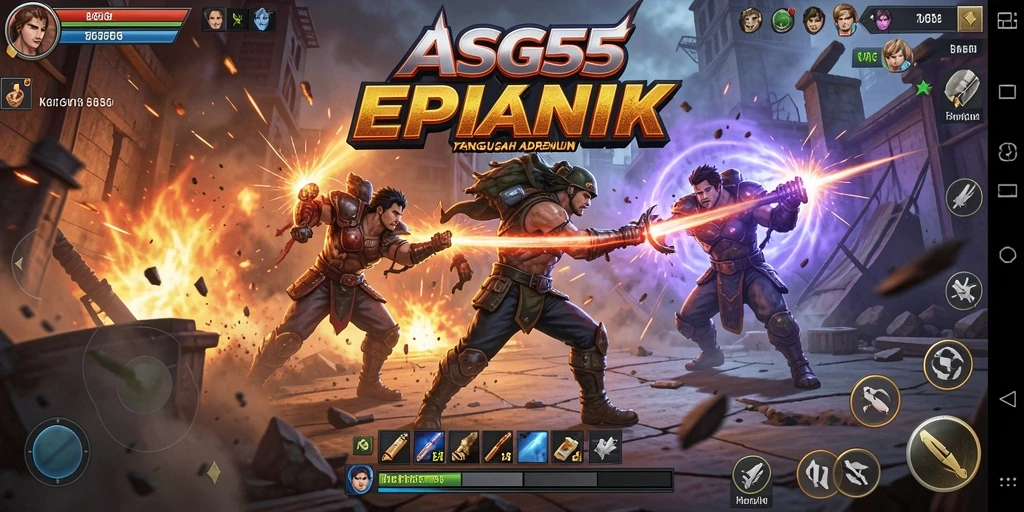 Tampilan aksi mendebarkan dalam gameplay ASG55 dengan grafis yang tajam.
