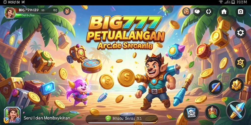 Screenshot utama BIG777 menunjukkan aksi gameplay arcade yang seru.