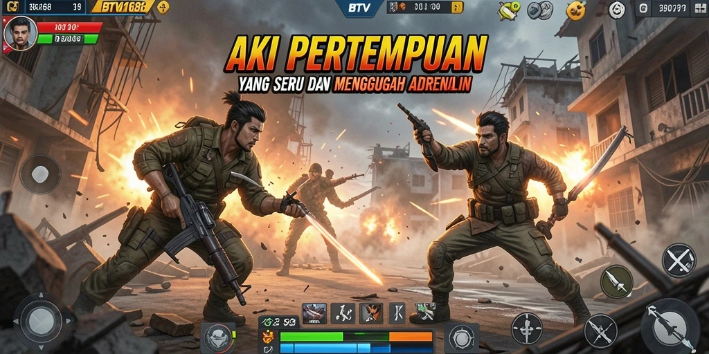 Screenshot BTV168 menampilkan aksi seru dalam pertempuran.