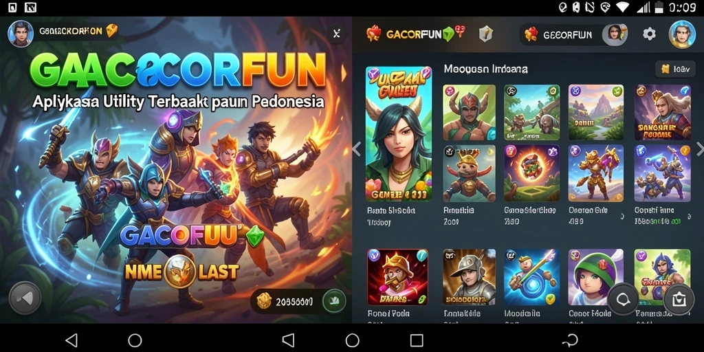 Screenshot GACORFUN menampilkan antarmuka pengguna yang bersih dan mudah digunakan.