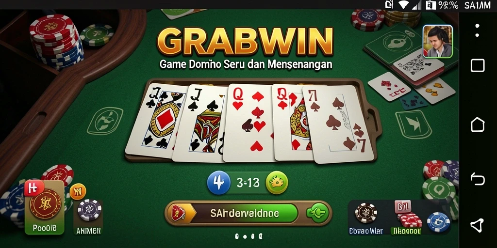 Tampilan gameplay seru dan menantang dalam GRABWIN