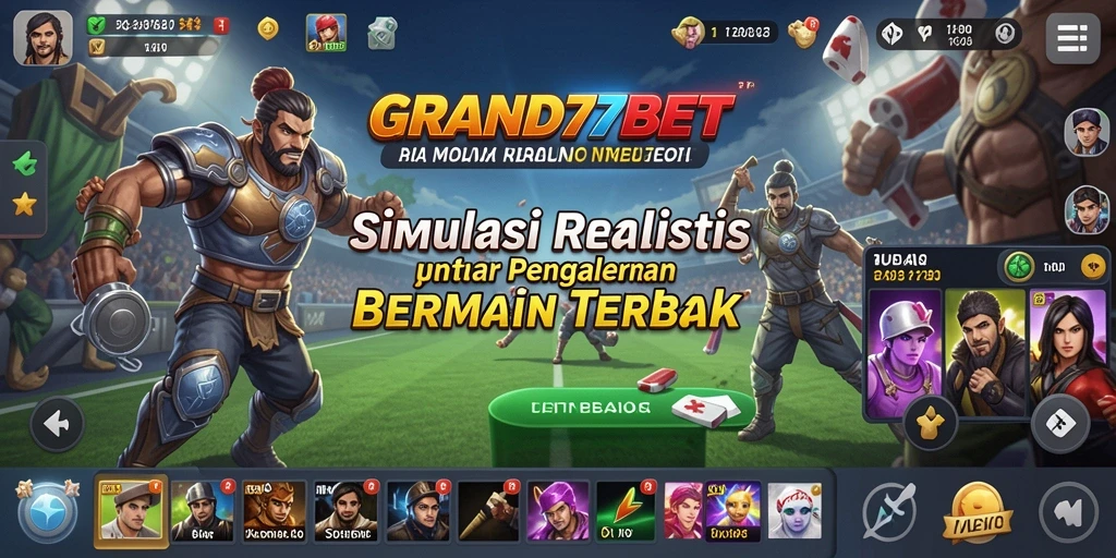 Screenshot menampilkan gameplay menarik dari fitur simulasi GRAND77BET.