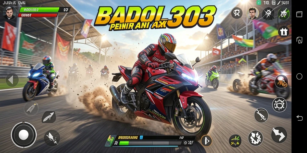 Gameplay JUDOL303 yang mendebarkan dengan balapan motor penuh aksi.
