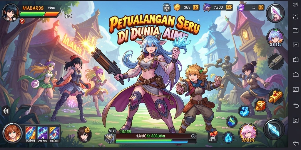 Gameplay MABAR88 yang penuh aksi dan karakter Anime ikonik.