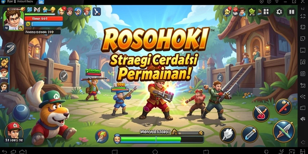 Tampilan menarik dari gameplay strategi dalam ROSOHOKI.