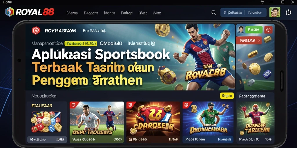 Tampilan gameplay Sportsbook yang menarik dan interaktif di ROYAL88.