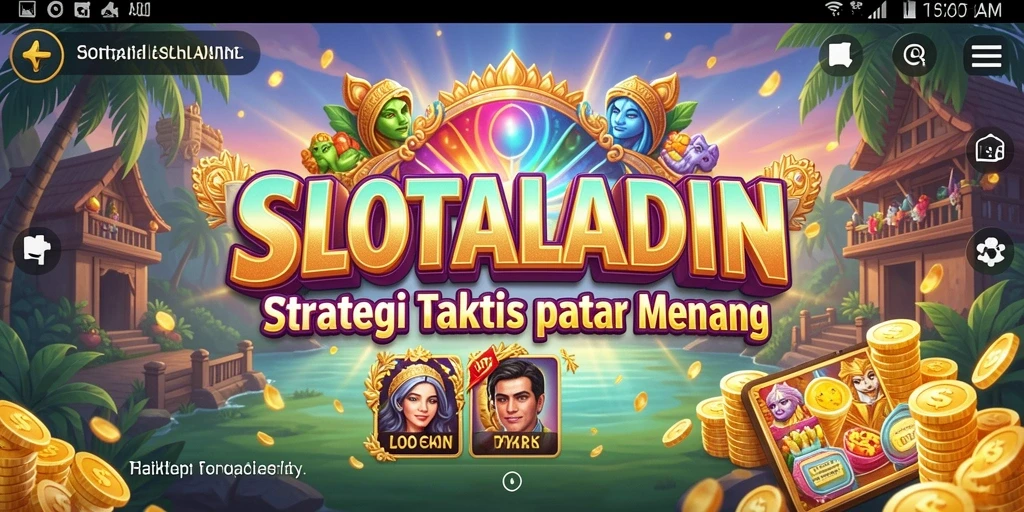Tangkapan layar menunjukkan aksi strategis di SLOTALADIN.