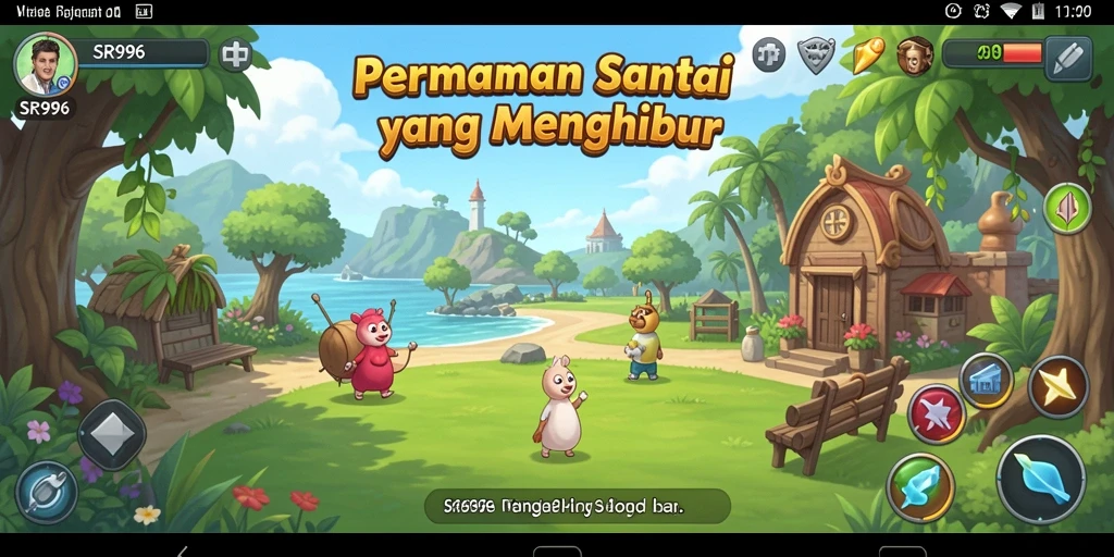 Screenshot SR996 menampilkan gameplay seru dan penuh warna.