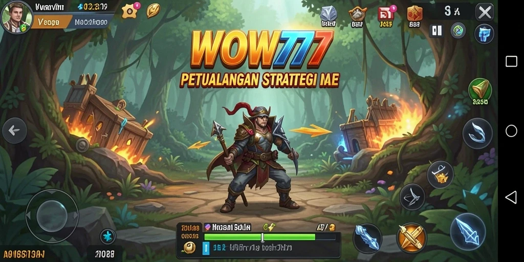 Screenshot WOW77 menampilkan aksi perang yang mengesankan dan strategi mendetail.